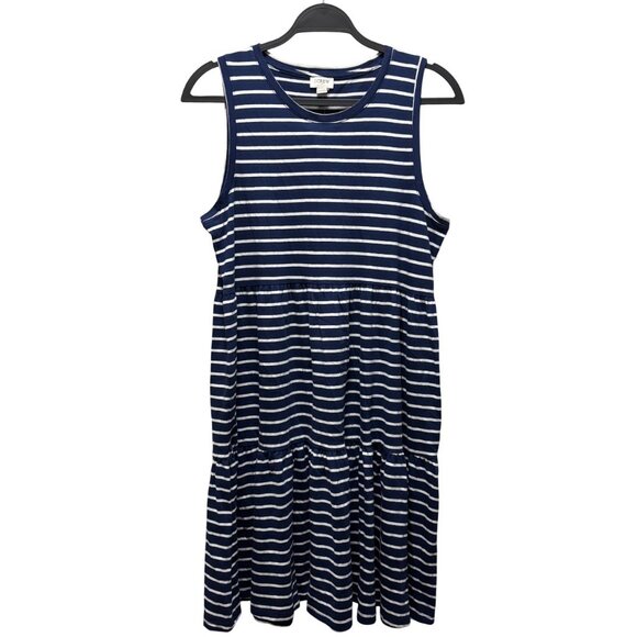 J.Crew Sleeveless Striped Knit Tiered Mini Dress Size S - Picture 5 of 10